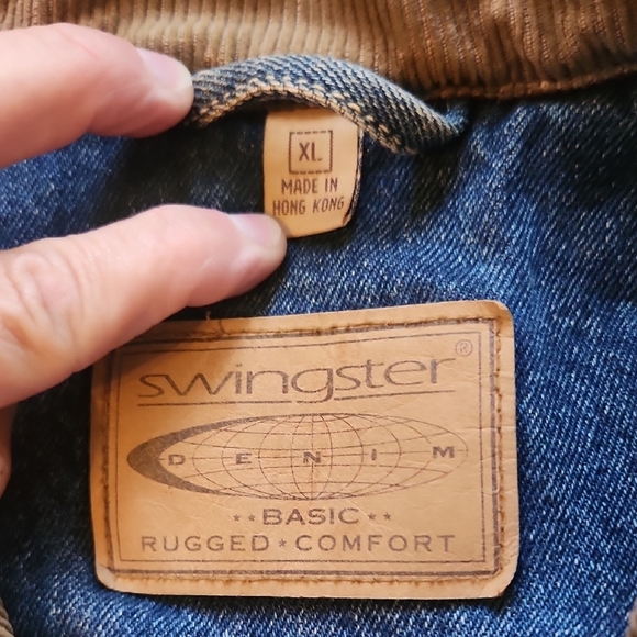 Milwaukee Tools Swingster Men's Flannel Lined Blue Denim Jacket Size XL Vintage - Picture 4 of 12